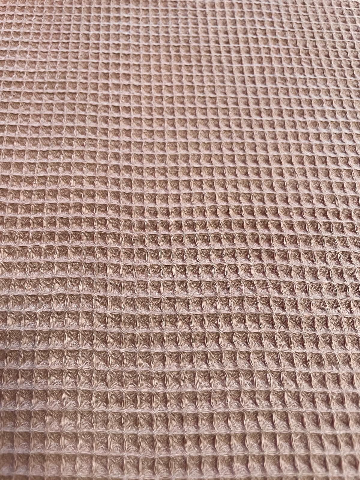 Waffelpique Stoff braun